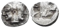 Ancient Coins - Mysia, Lampsakos. Circa 390-330 BC. AR Obol (0.65g, 8.5mm). SNG BN 1131