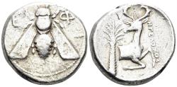 Ancient Coins - Ionia, Ephesos. Circa 390-325 BC. AR Tetradrachm (15.26g). Hegelochos, magistrate. Karwiese 348 (O23Rs6)