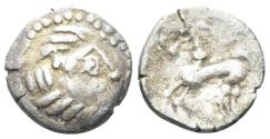 Ancient Coins - Eastern Celtic tribes, Imitations of Philip II of Macedon. 2nd-1st Centuries BC. AR Drachm (2.07g, 14mm). Kapostaler type. Lanz 822-3