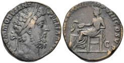 Ancient Coins - Commodus. 177-192 AD. AE Sestertius (21.78g, 28mm). Rome mint. Struck 187/8 AD. RIC 512