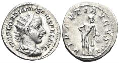 Ancient Coins - Gordian III. 238-244 AD. AR Antoninianus (4.37g, 22.5mm). Rome mint. Struck 241-3 AD. RIC 95