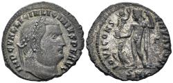 Ancient Coins - Licinius I. 308-324 AD. AE Follis (4.01g, 23mm). Cyzicus mint. Struck 313-5 AD. RIC 4