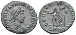 Ancient Coins - Valentinian II. 375-392 AD. AE3 (2.28g, 18mm). Cyzicus mint. Struck 378-83 AD. RIC 16 b2