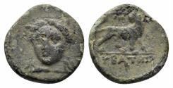 Ancient Coins - Ionia, Miletos. Circa 260-220 BC. AE 10mm (1.31 gm). Eubates, magistrate. Deppert-Lippitz 609