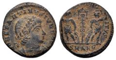 Ancient Coins - Constantine II, as Caesar. 317-337 AD. AE Follis (2.06g, 15mm). Antioch mint. Struck 336/7 AD. RIC 109