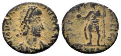 Ancient Coins - Constantius II. 337-361 AD. AE Half Centenionalis (1.57g, 15mm). Cyzicus mint. Struck 358-61 AD. RIC 117