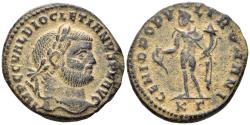 Ancient Coins - Diocletian. 284-305 AD. AE Follis (8.67g, 26mm). Cyzicus mint. Struck 297-9 AD. RIC 12a