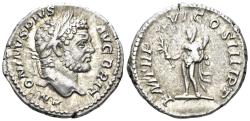 Ancient Coins - Caracalla. 198-217 AD. AR Denarius (3.48g, 18.5mm). Rome mint. Struck 213 AD. RIC 206(a)