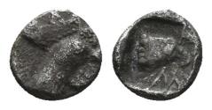 Ancient Coins - Ionia. Uncertain. 5th century BC. AR Tetartemorion (0.17 gm, 6mm). Very rare. 