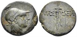 Ancient Coins - Pontos, Amaseia. Time of Mithradates VI. Circa 85-65 BC. AE 20mm (7.50g). SNG BM 1051