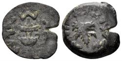 Ancient Coins - The Jewish War. 66-70 AD. AE Prutah (2.54 gm, 16mm). Year 3 (68/69 AD). Meshorer 204