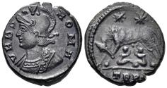 Ancient Coins - City Commemorative. 330-354 AD. AE Follis (2.70g, 16.5mm). Treveri mint. Struck 330/1 AD. RIC 529