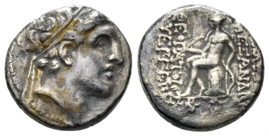 Seleucid Kingdom. Alexander I Balas. 152-145 BC. AR Drachm (3.71 gm, 15 ...