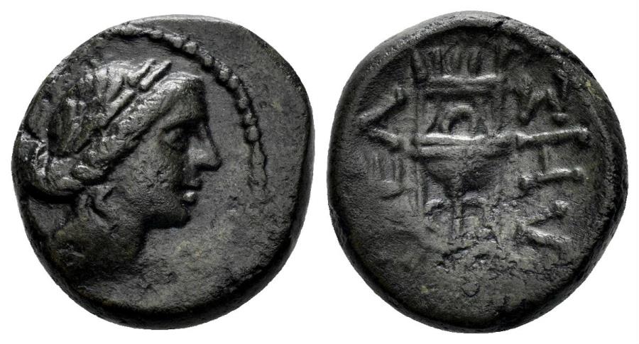 Ancient Coins - Macedonia, Pella. 187-31 BC. AE 14mm (3.30 gm). SNG ANS 596