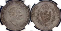 World Coins - WURTTEMBERG 1825 GERMANY TALER... NGC  XF45