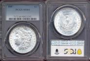 Us Coins - 1887 MORGAN DOLLAR  PCGS MS64 ....WHITE