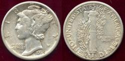 Us Coins - 1935-D MERCURY DIME  AU