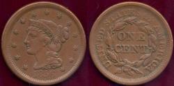 Us Coins - 1856 slant 5 LARGE CENT VF