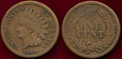 Us Coins - 1860 INDIAN CENT  FINE