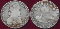 World Coins - BOLIVIA 1836 LM  8 SOLES