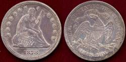 Us Coins - 1878 SEATED QUARTER AU55