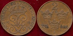 World Coins - SWEDEN 1912 .... 2 ORE