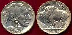 Us Coins - 1921 BUFFALO NICKEL MS63