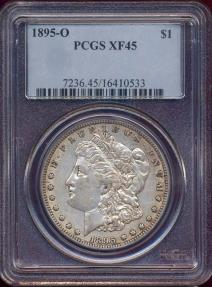 US Coins - 1895-O MORGAN DOLLAR PCGS XF45..... GREAT EYE APPEAL!