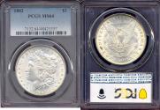 Us Coins - 1882 MORGAN DOLLAR PCGS MS64