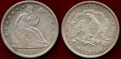 Us Coins - 1871-S SEATED HALF DOLLAR  XF45