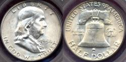 Us Coins - 1954-D FRANKLIN HALF DOLLAR  PCGS MS65 FBL  ... HIGH END