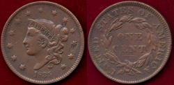 Us Coins - 1835 Head of 1836  LARGE CENT  XF