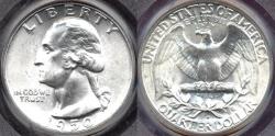 Us Coins - 1950-D WASHINGTON QUARTER  PCGS MS66.... BLAST WHITE