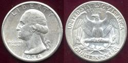Us Coins - 1934 WASHINGTON QUARTER AU