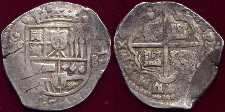 World Coins - SPAIN 1617-1621  COB    VF     ...PHILIP III   no date
