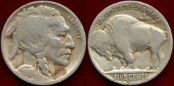 Us Coins - 1918-D   Buffalo 5c....GOOD+