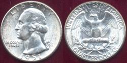 Us Coins - 1951 WASHINGTON QUARTER MS65