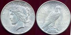 Us Coins - 1928-S PEACE DOLLAR  AU55.... very nice mint luster