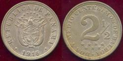 World Coins - PANAMA 1916  2 1/2 CENTESIMO  XF+