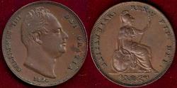World Coins - GREAT BRITAIN 1835 FARTHING of  WILLIAM IIII   AU