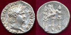 Ancient Coins - NERO 67-68 AD  DENARIUS ... LEGIONARY STANDARDS