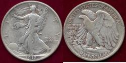 Us Coins - 1918 WALKING LIBERTY HALF DOLLAR  VF