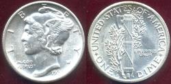 Us Coins - 1936-D MERCURY DIME MS63