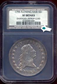 1795 FLOWING HAIR SILVER DOLLAR XF Details.... CERTIFIED | Dollars