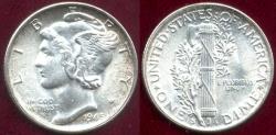 Us Coins - 1945-S MERCURY DIME MS64