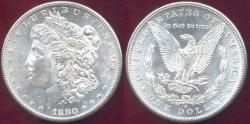 Us Coins - 1880-S MORGAN DOLLAR MS65  WHITE