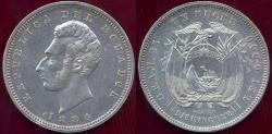 World Coins - ECUADOR 1884  1 SUCRE