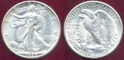 Us Coins - 1929-D WALKING LIBERTY HALF DOLLAR  AU58