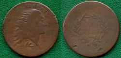 Us Coins - 1793 WREATH  lettered eddge  LARGE CENT   GOOD
