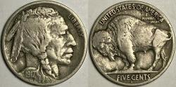 Us Coins - 1917-D BUFFALO NICKEL VF/FINE